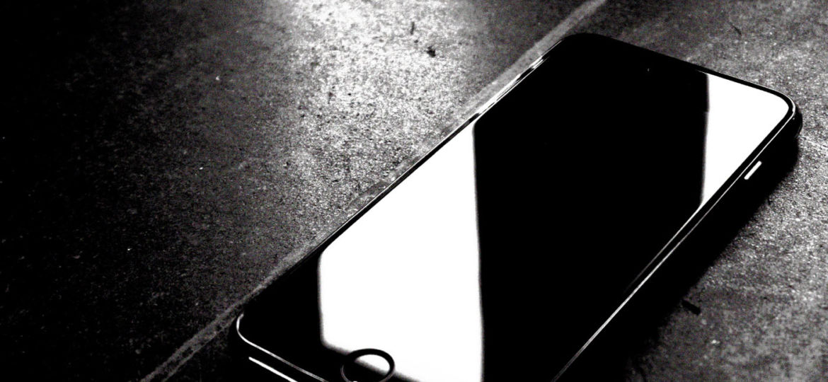 cellphone sitting on a table