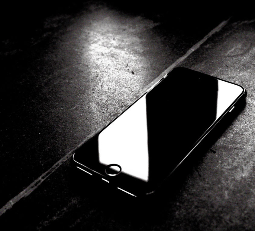 cellphone sitting on a table
