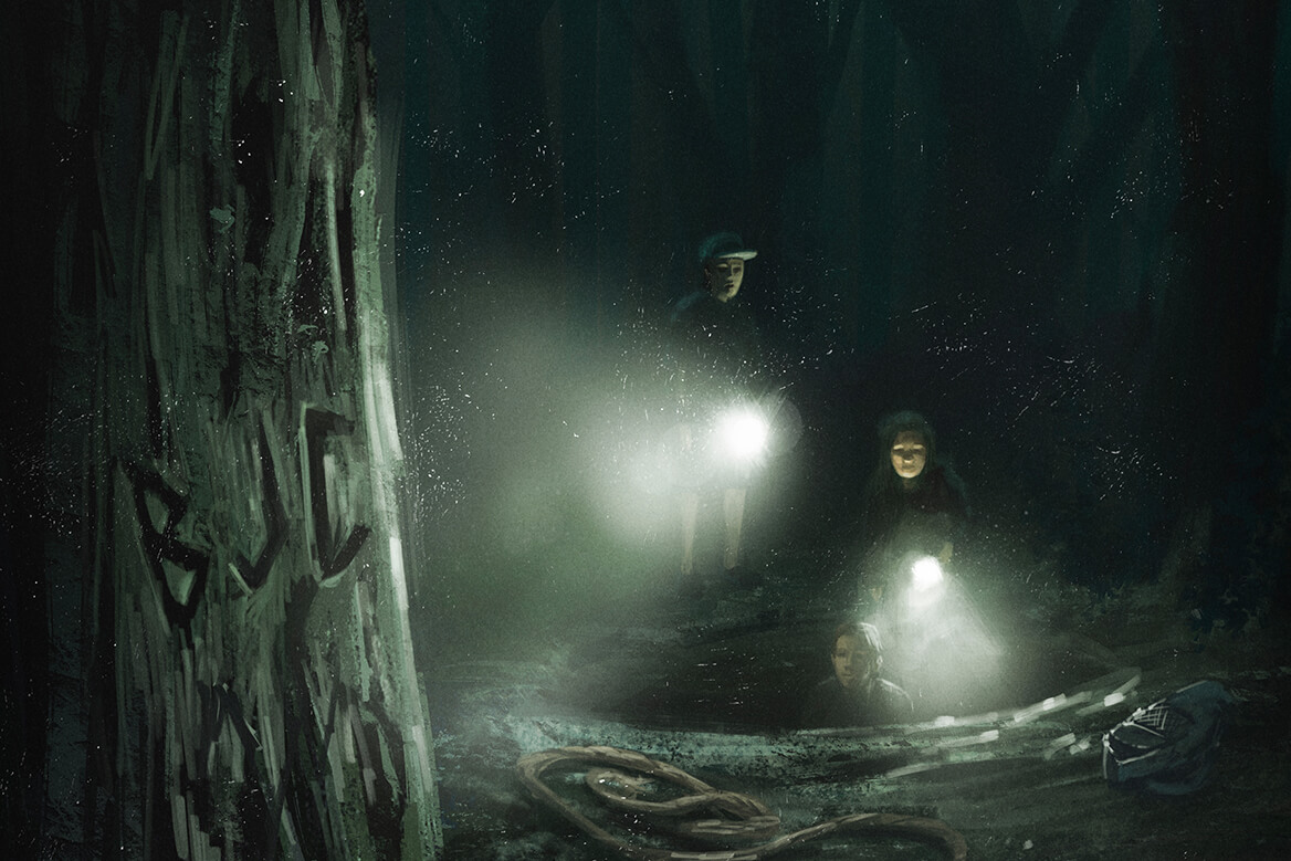 708-Deadwood-Thumbnail-Header two people in the forest with flashlights